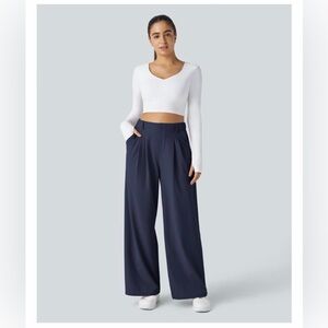 Halara Flex™ High Waisted Pocket Wide Leg Waffle Work Pants